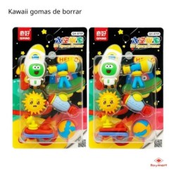 SET GOMAS SURTIDAS SPACE Exp. 30,5 x 30 x 10 cm. Unid. 17 x 10,5 x 2,5cm.