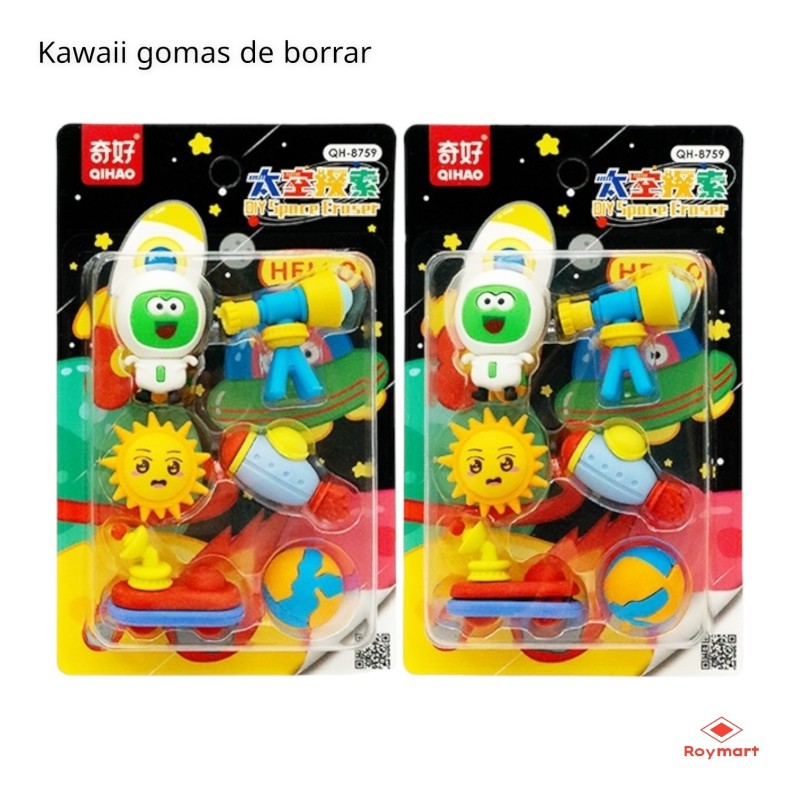 SET GOMAS SURTIDAS SPACE Exp. 30,5 x 30 x 10 cm. Unid. 17 x 10,5 x 2,5cm. SET GOMAS SURTIDAS SPACE Exp. 30,5 x 30 x 10 cm. Unid. 17 x 10,5 x 2,5cm.