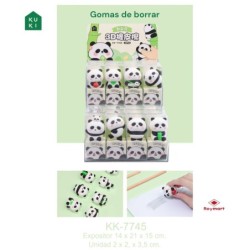 EXP.24 GOMAS 3D PANDA Exp: 14,5 x 21 x 23 cm. Und: 3,5 x 3 x 7,5 cm.