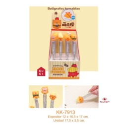 EXP.24 BOLIS TINTA BORRABLE FAST FOOD Exp. 16,5 X 11,5 X 28 cm. Unid.17,5 x 2,5 x 2 cm.