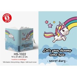 DIARIO A5 168H.C/CANDADO LET IS YOUR DREAMS 14 x 21,50 x 2 cm.