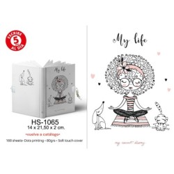 DIARIO A5 168H.C/CANDADO MY LIFE 14 x 21,50 x 2 cm.