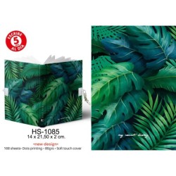 DIARIO A5 168H.C/CANDADO ALL IS GREEN 14 x 21,50 x 2 cm.