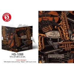 DIARIO A5 168H.C/CANDADO FEEL THE RHYTHIM 14 x 21,50 x 2 cm.