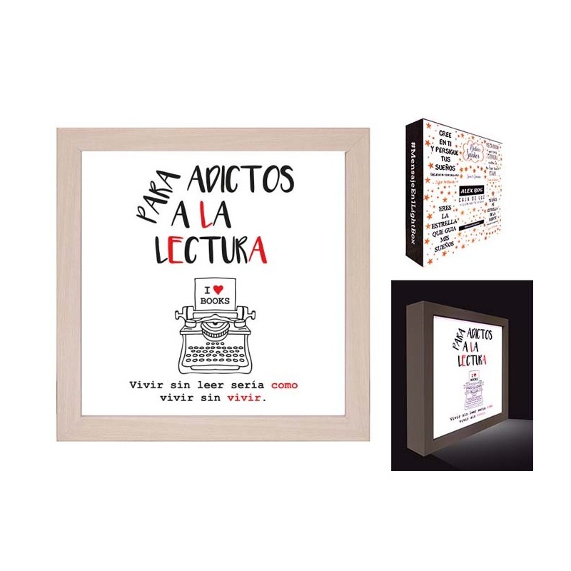 CAJA LUZ ,PARA ADICTOS A LA LECTURA 20 x 20 x 4 cm. CAJA LUZ ,PARA ADICTOS A LA LECTURA 20 x 20 x 4 cm.