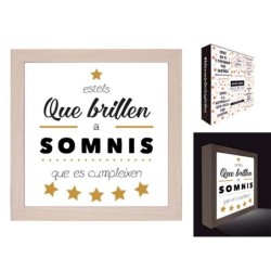 CAJA LUZ CAT. , QUE BRILLEN A SOMMIS... 20 x 20 x 4 cm.