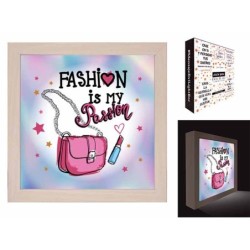 CAJA LUZ FASHION IS MY PASSION 20 x 20 x 4 cm.