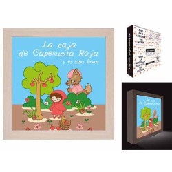 CAJA LUZ CAPERUCITA ROJA 20 x 20 x 4 cm.