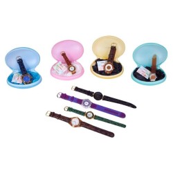 RELOJ.SURTIDOS (5 MOD.) C/ESTUCHE PLASTICO OVAL 2cm x 12.5cm x 9cm