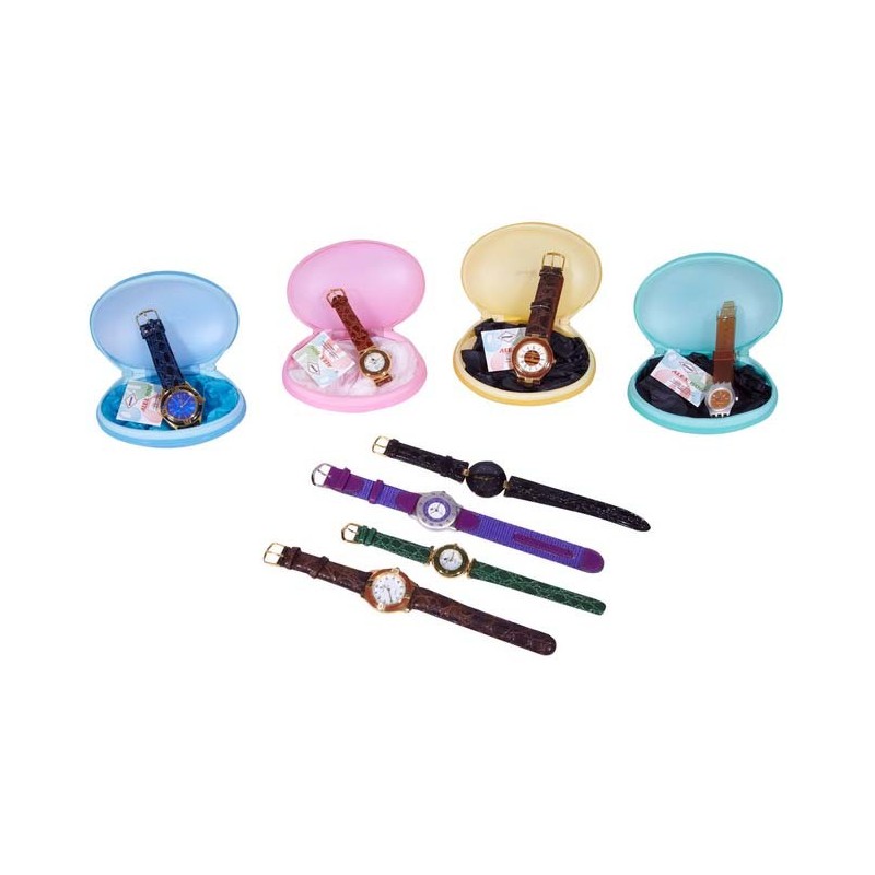 RELOJ.SURTIDOS (5 MOD.) C/ESTUCHE PLASTICO OVAL 2cm x 12.5cm x 9cm RELOJ.SURTIDOS (5 MOD.) C/ESTUCHE PLASTICO OVAL 2cm x 12.5cm x 9cm