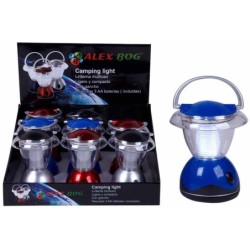 EXP.9 CAMPING LIGHT,3 COLORES SURTIDOS Expositor: 31 x 29 x 31 cm Ud.: 9,5 x 135 x 9,5 cm