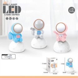 MINI LAMPARA LED ASTRONAUTA 3 COLORES 17 x 10 x 10 cm.