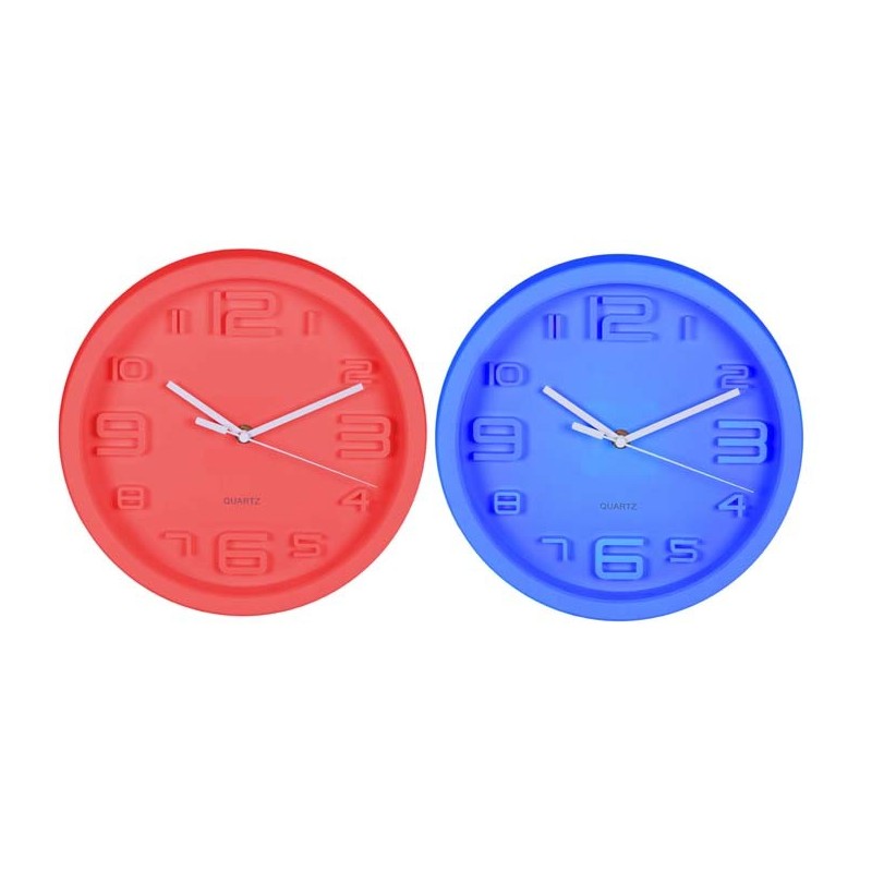 RELOJ PARED ROUND PEQUEÑO ,2 COLORES 25 x 25 x 4 cm RELOJ PARED ROUND PEQUEÑO ,2 COLORES 25 x 25 x 4 cm