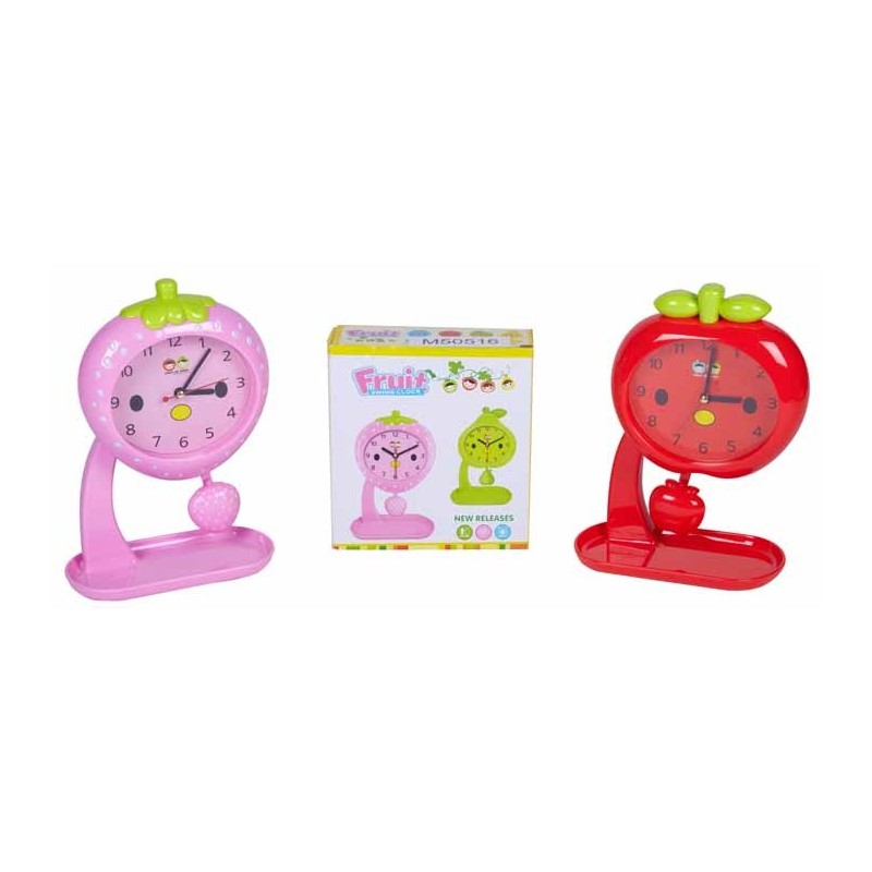 RELOJ DESPERTADOR FRUITTIS PENDULAR,2 MODELOS 23,5 x 17 x 10 cm RELOJ DESPERTADOR FRUITTIS PENDULAR,2 MODELOS 23,5 x 17 x 10 cm