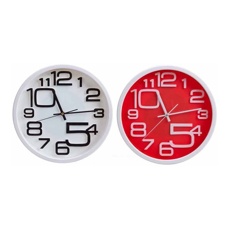 RELOJ PARED ROUND GRANDE, 3 COLORES 30 x 30 x 4 cm RELOJ PARED ROUND GRANDE, 3 COLORES 30 x 30 x 4 cm