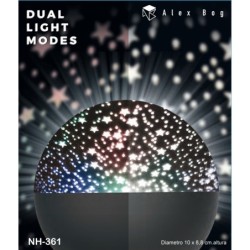 PROYECTOR LED 10 POR 8 CMS. MULTI STARS Diametro 10 x 8,8 cm.altura