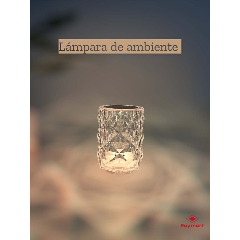 LAMPARA CRYSTAL AMBIENTE TIPO VASO PEQUEÑO 9,12 x 12,5 cm.