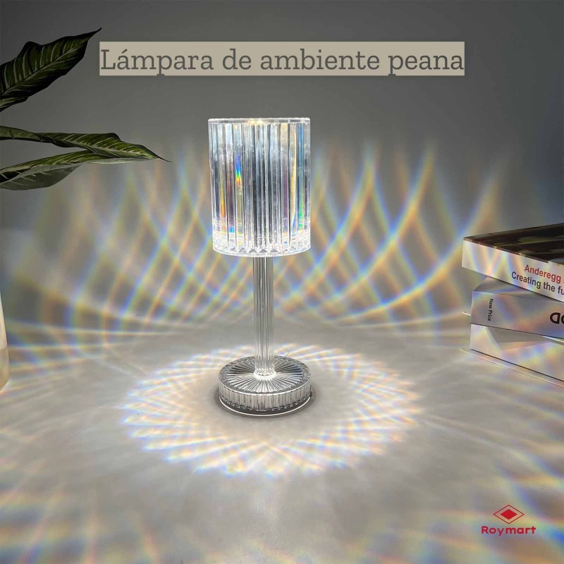 LAMPARA CRYSTAL AMBIENTE TIPO VASO CON PEANA 8.5 x 24,5 cm