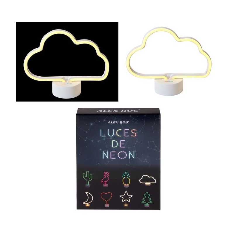 FIGURA NEON NUBE BLANCA 25 x 20 x 1,3 cm. FIGURA NEON NUBE BLANCA 25 x 20 x 1,3 cm.