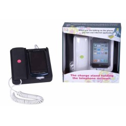 BASE TELEFONO PARA MOVIL , BLANCO Y NEGRO 7 x 12,.5 x 13,5 cm