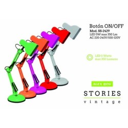 FLEXO LUZ 5W LED, MODELO CON MUELLES, 5 COLORES 15,5 x 50 cm