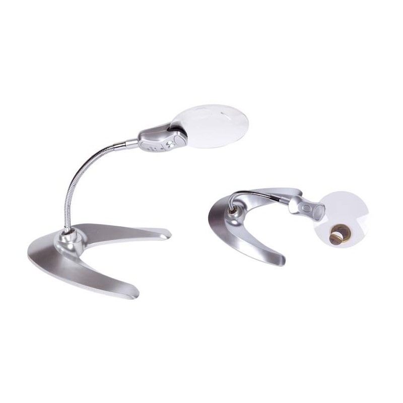 LUPA C/SOPORTE SOBREMESA Y LUZ LED 3X/4,5X 31 x 17 x 5 cm