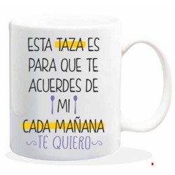 NEW MUG CON MENSAJE ESTA TAZA ES PARA QUE TE 8 x 8 x 9,5 cm.
