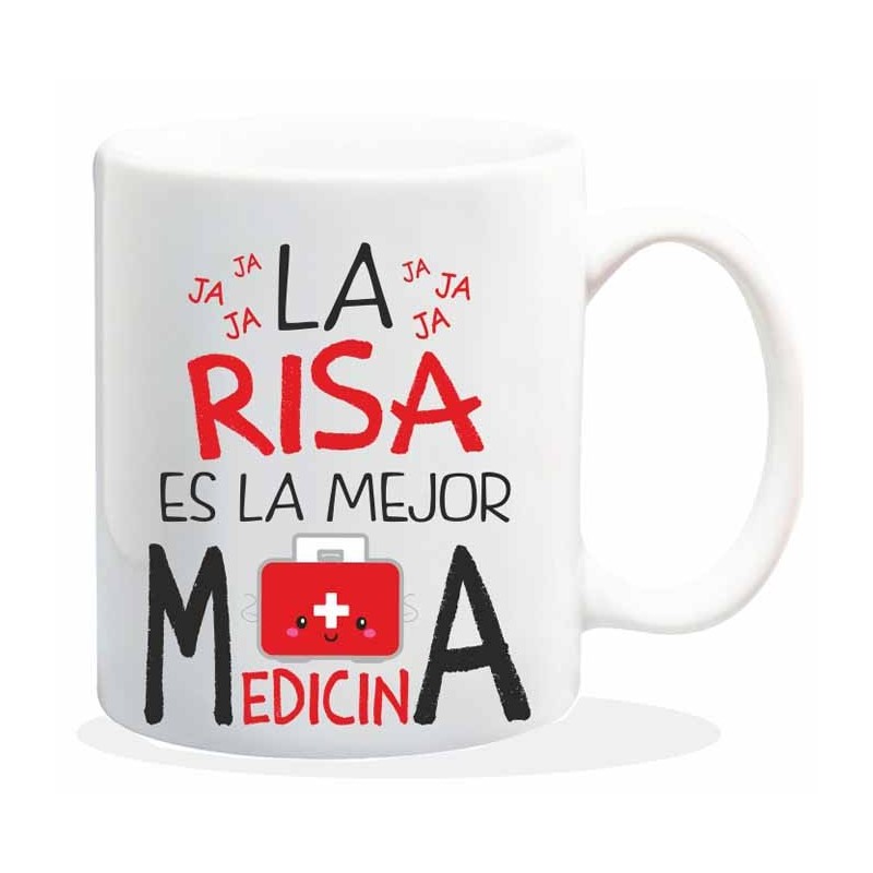 MUG CON MENSAJE LA RISA ES LA MEJOR 8 x 8 x 9,5 cm. MUG CON MENSAJE LA RISA ES LA MEJOR 8 x 8 x 9,5 cm.