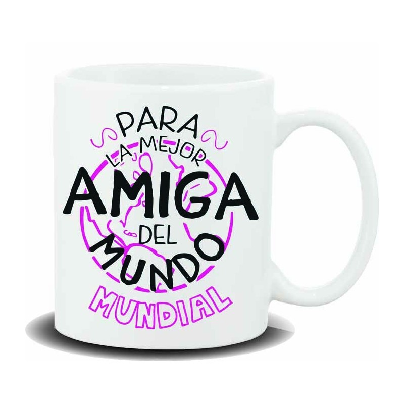 NEW MUG CON MENSAJE PARA LA MEJOR AMIGA 8 x 8 x 9,5 cm. NEW MUG CON MENSAJE PARA LA MEJOR AMIGA 8 x 8 x 9,5 cm.