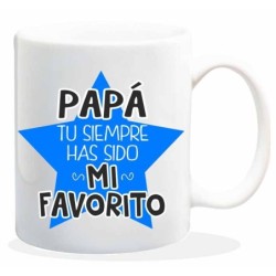NEW MUG CON MENSAJE PAPA,TU SIEMPRE HAS SIDO 8 x 8 x 9,5 cm.