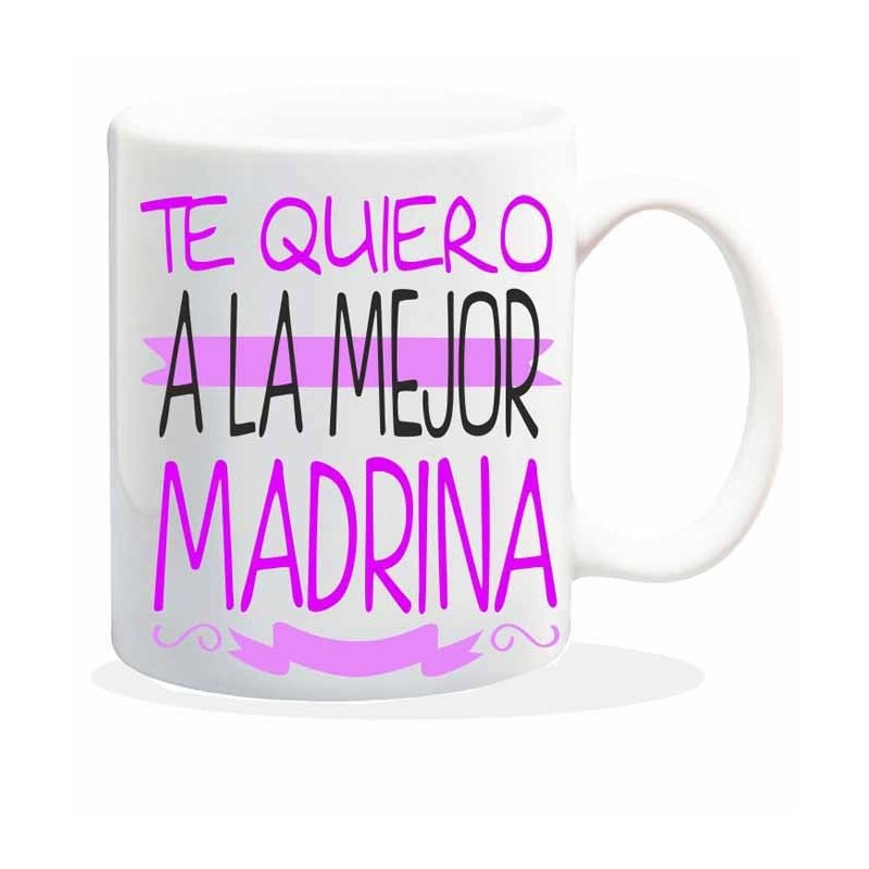 MUG CON MENSAJE TE QUIERO,LA MEJOR MADRINA 8 x 8 x 9,5 cm. MUG CON MENSAJE TE QUIERO,LA MEJOR MADRINA 8 x 8 x 9,5 cm.