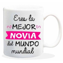 MUG CON MENSAJE ERES LA MEJOR NOVIA 8 x 8 x 9,5 cm.