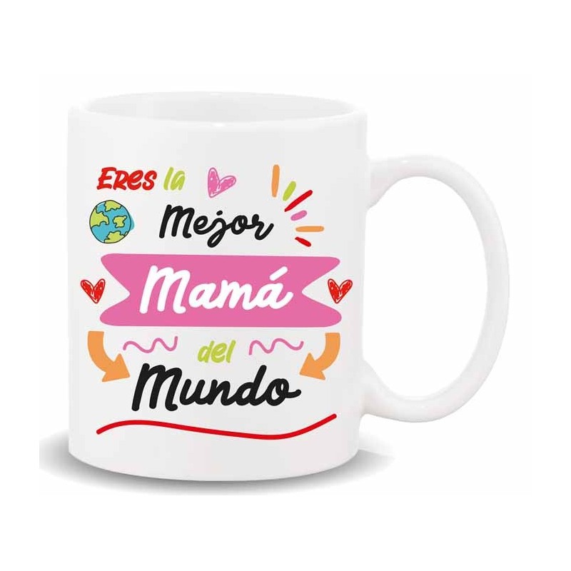 MUG CON MENSAJE ,ERES LA MEJOR MAMA.... 8 x 8 x 9,5 cm. MUG CON MENSAJE ,ERES LA MEJOR MAMA.... 8 x 8 x 9,5 cm.