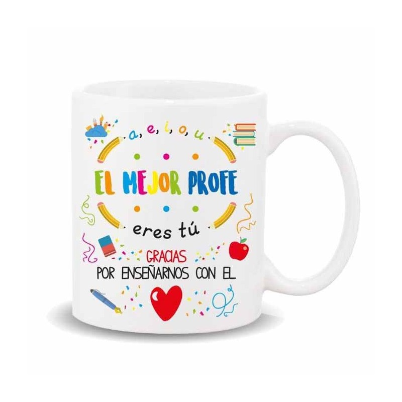 MUG CON MENSAJE EL MEJOR PROFE ERES TU,GRACIAS.... 8 x 8 x 9,5 cm. MUG CON MENSAJE EL MEJOR PROFE ERES TU,GRACIAS.... 8 x 8 x 9,5 cm.