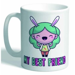 MUG COL.KAWAII DOLLS MY BEST FRIEND GREEN COLOR 8 x 8 x 9,5 cm.