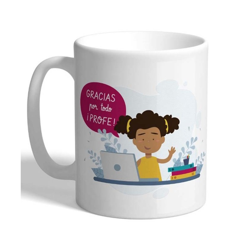 MUG CON MENSAJE ,PROFESORA ONLINE 8 x 8 x 9,5 cm. MUG CON MENSAJE ,PROFESORA ONLINE 8 x 8 x 9,5 cm.