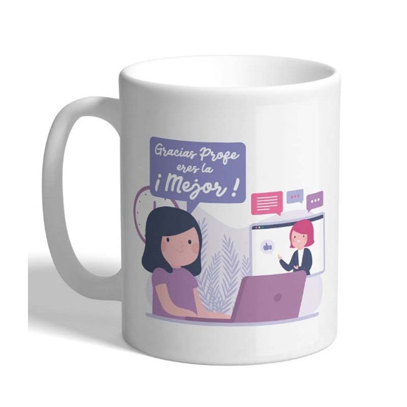 MUG CON MENSAJE ,PROFESOR ONLINE 8 x 8 x 9,5 cm. MUG CON MENSAJE ,PROFESOR ONLINE 8 x 8 x 9,5 cm.