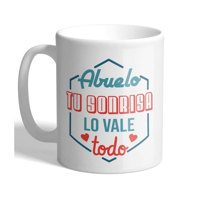 MUG SPECIAL EDITION ABUELO TU SONRISA... 8 x 8 x 9,5 cm. MUG SPECIAL EDITION ABUELO TU SONRISA... 8 x 8 x 9,5 cm.