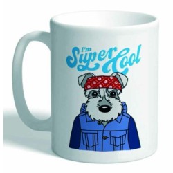 MUG CON MENSAJE ,I AM SUPER COOL 8 x 8 x 9,5 cm.