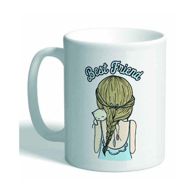 MUG CON MENSAJE BEST FRIEND 8 x 8 x 9,5 cm. MUG CON MENSAJE BEST FRIEND 8 x 8 x 9,5 cm.