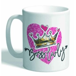 MUG CON MENSAJE BOSS LADY 8 x 8 x 9,5 cm.