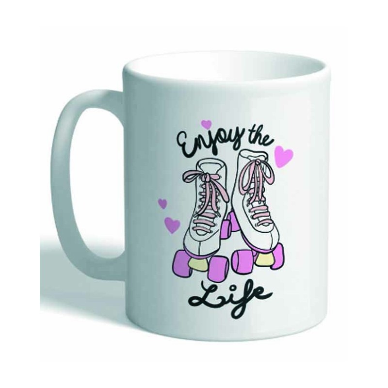 MUG CON MENSAJE ENJOY THE LIFE 8 x 8 x 9,5 cm. MUG CON MENSAJE ENJOY THE LIFE 8 x 8 x 9,5 cm.