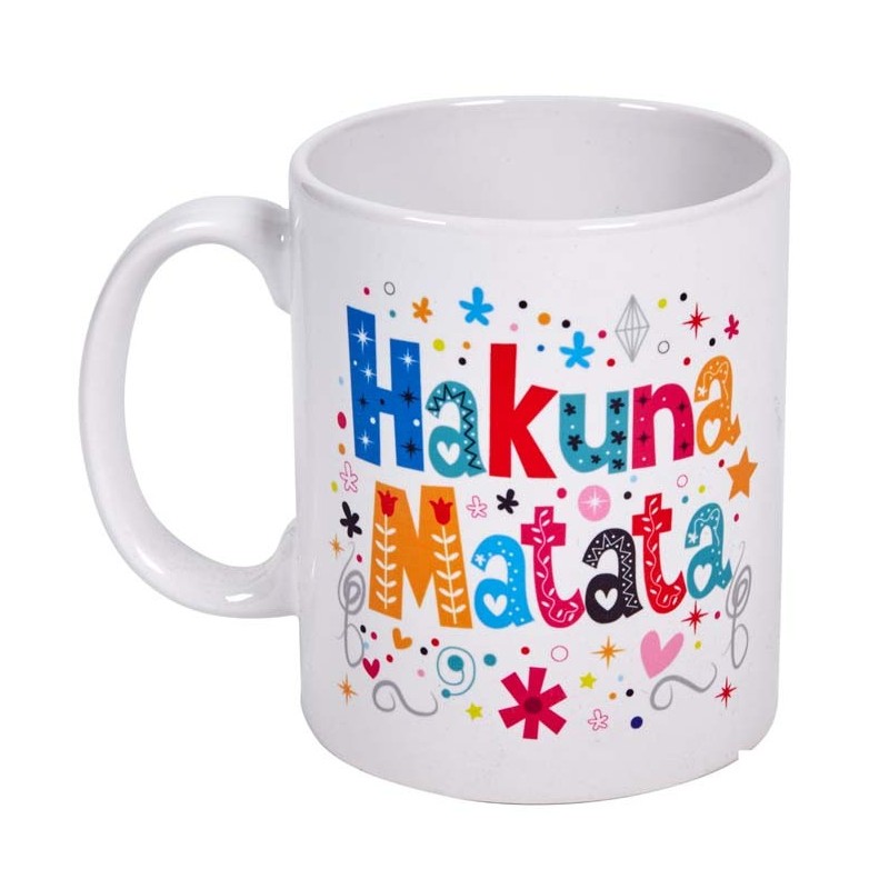 MUG CON MENSAJE, HAKUNA MATATA 8 x 8 x 9,5 cm. MUG CON MENSAJE, HAKUNA MATATA 8 x 8 x 9,5 cm.