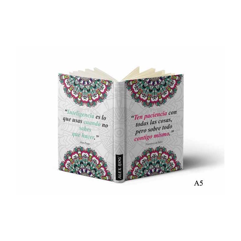 LIBRETA C/ MENSAJE A5 MANDALA TEN PACIENCIA CON.. Tamaño A5 LIBRETA C/ MENSAJE A5 MANDALA TEN PACIENCIA CON.. Tamaño A5