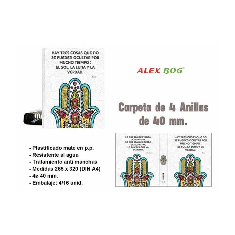 CARPETA 4 ANILLAS ,COL.MANDALA,LO QUE SEA QUE .... 32 x 26 x 5 cm CARPETA 4 ANILLAS ,COL.MANDALA,LO QUE SEA QUE .... 32 x 26 x 5 cm