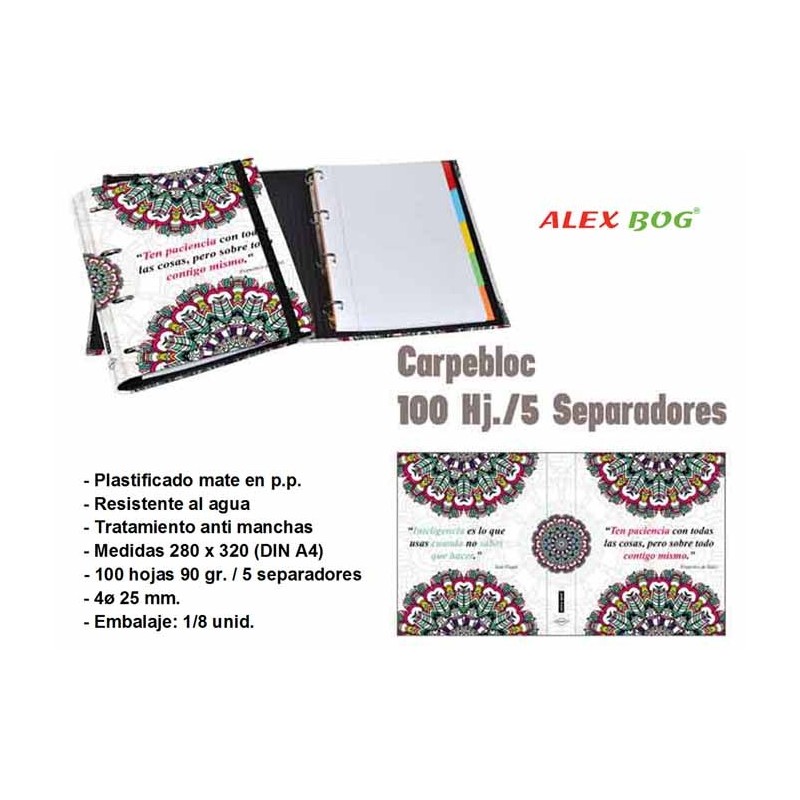 CARPEBLOC 100 HOJAS,COL.MANDALA,TEN PACIENCIA CON. 38 x 22 x 2 cm CARPEBLOC 100 HOJAS,COL.MANDALA,TEN PACIENCIA CON. 38 x 22 x 2 cm