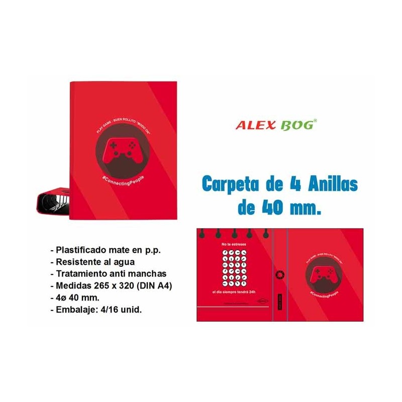CARPETA 4 ANILLAS CONECTING PEOPLE ROJA 32 x 26 x 5 cm CARPETA 4 ANILLAS CONECTING PEOPLE ROJA 32 x 26 x 5 cm
