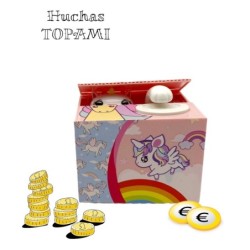 GATO GUARDAMONEDAS UNICORN DESIGN 12,5 x 10,5 x 10,5 cm.