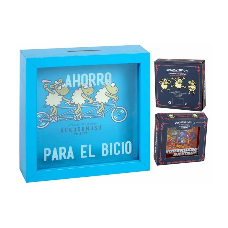 HUCHA MADERA KUKUXUMUXU PARA EL BICIO 18 x 18 x 5 cm. HUCHA MADERA KUKUXUMUXU PARA EL BICIO 18 x 18 x 5 cm.