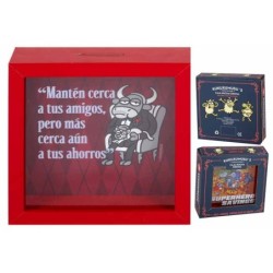 HUCHA MADERA KUKUXUMUXU TORO SENTADO 18 x 18 x 5 cm.